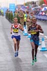 Mustafa Mohamed and Abdellatif Meftah finishing the 2012 BUPA GNR.